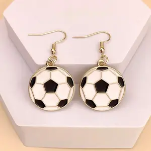 New Vintage Ear Jewelry Creative Design Fashion Sports World Football Unique Earrings Gift