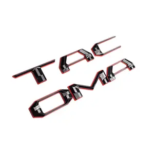 3D Red & Gloss Black Tailgate Letters – Fits 2016-2021 Tacoma |   No-Drill OEM+ Look for TRD & Off-Road Trucks