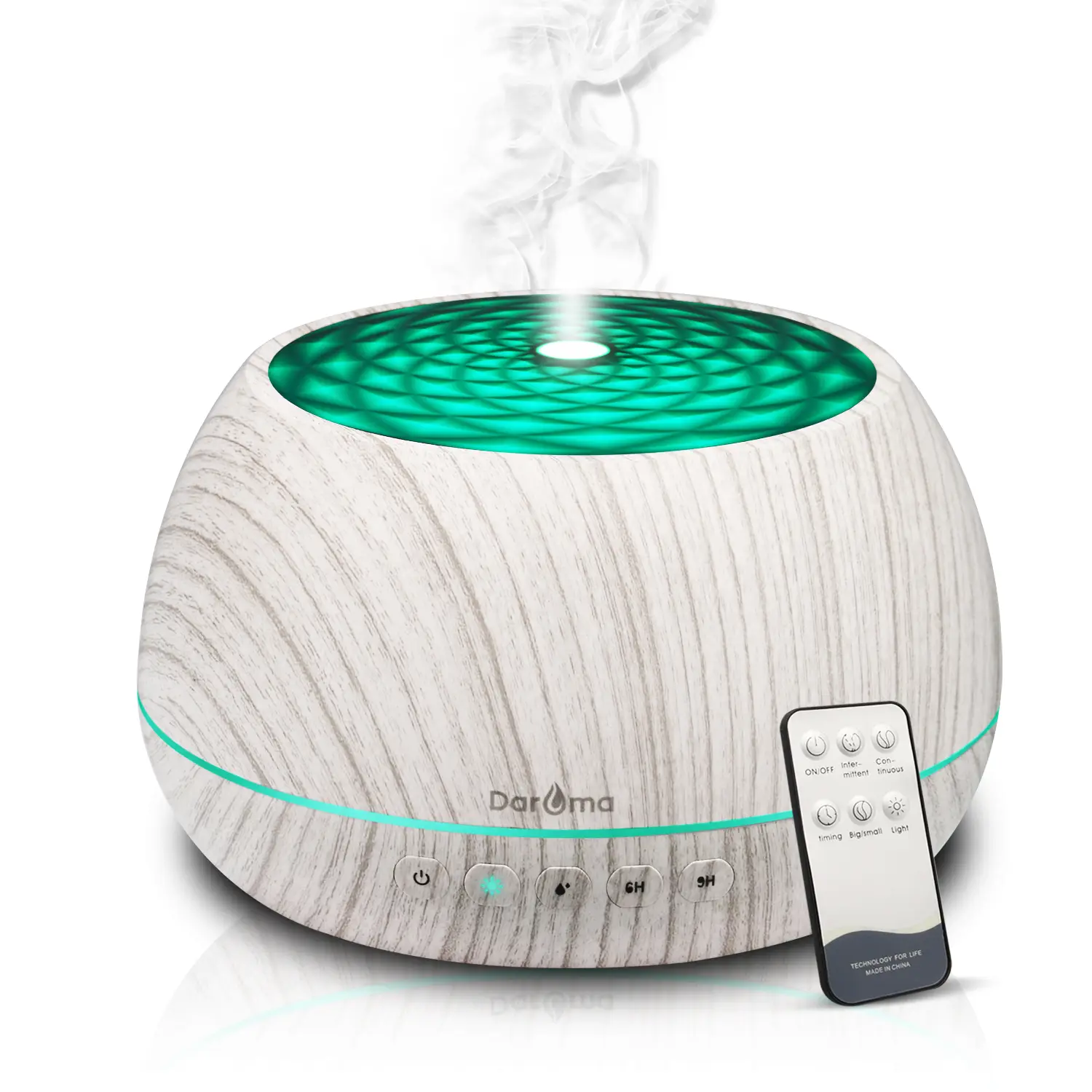 Upgraded 1000ml Essential Oil Diffuser,DAROMA Aromatherapy Diffuser With Bluetooth Speaker,Remote Control Ultrasonic Cool Mist Humidifier, 7 Color Uni
