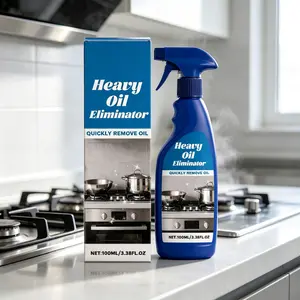 Heavy Oil Eliminator Spray 100ml – Quickly Removes Grease & Stains – Powerful Kitchen Degreaser for Stovetops, Grills & Cooktops