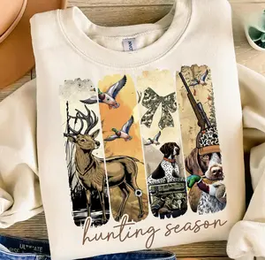 Deer Hunting Season Sweatshirt T-Shirt, Camo Coquette Bow Shirt, He's Hunting Shirt, Duck Hunter Hoodie, Preppy Hunting Shirt, Camo Shirt Gift For Her