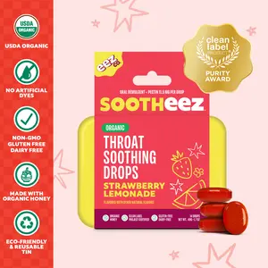 Sootheez Organic Throat Soothing Drops, Strawberry Lemonade, For Adults