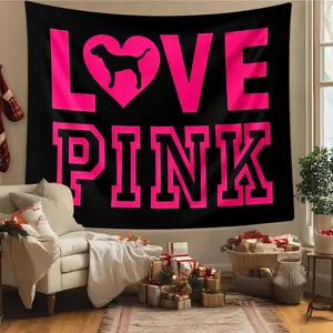 Love Dog Pattern Tapestry, Wall Hanging Decor Tapestry, Wall Art Decor for Home Living Room Bedroom Dormitory, Home Decor boys and girls room decor