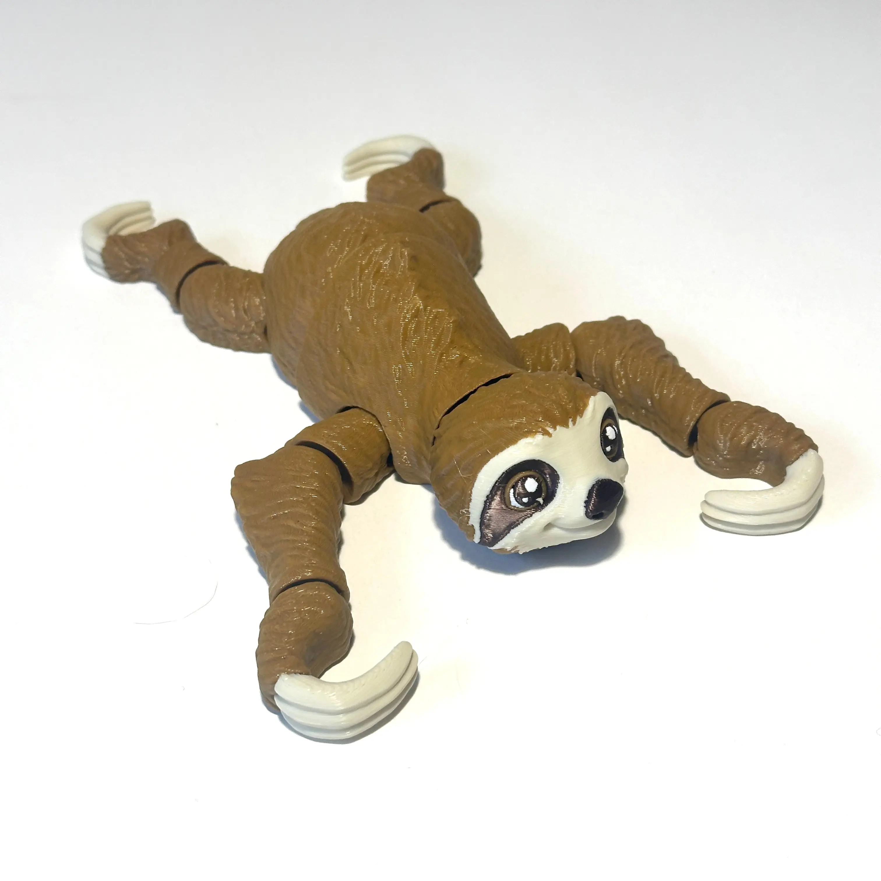 Flexi Sloth - 3D Printed Articulating Figure Decor Lightweight