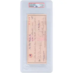 Ron Bloomberg New York Yankees Autographed Check from March 6, 1973 - PSA 84845851 - Fanatics Authentic Certified