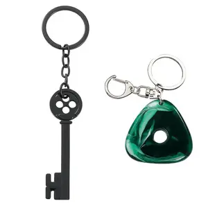 Coraline Keychain & “Seeing Stone” Matching Set — Movie Accessories, Button Eyes Merchandise (for fans)