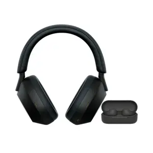 WH-1000XM5 Wireless Noise Canceling Over-Ear Headphones Bundle (Black) for Sony