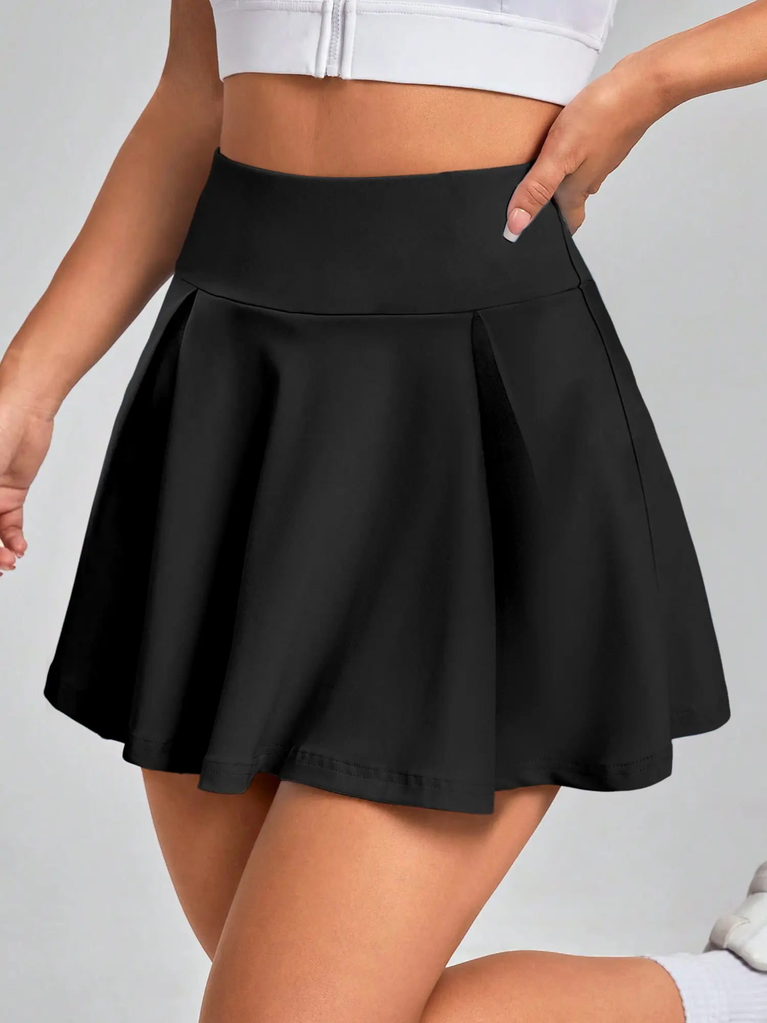 Women's Solid High - Waist Hip - Hugging Skirt Pants, Spring & Summer, Sporty for Running, Breathable & Anti - Exposure crossover  skirt   skirt  cropped  jersey bubble  skirt  cropped  jersey pleated  skirt  outfit layer skorts super  dry  style skorts s