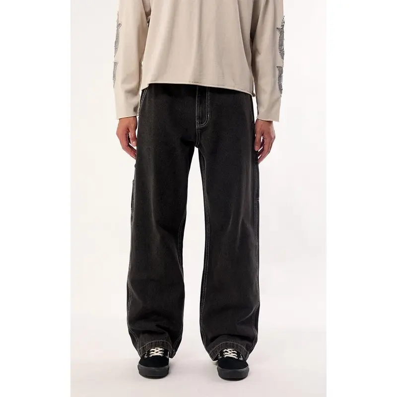 Pacsun Men's Dylan Baggy Jeans Carpenter Contrast Stitch Black