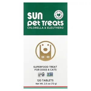 Sun Chlorella Sun Pet Treats™, Chlorella & Eleuthero, For Dogs & Cats, 120 Tablets