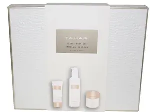 Tahari Luxury Body Set Vanilla Jasmine Gift Set - Body Scrub, Shower Gel, Hand Cream - New in Box - Ideal for Complete Body Care Relaxation Spa Women soap