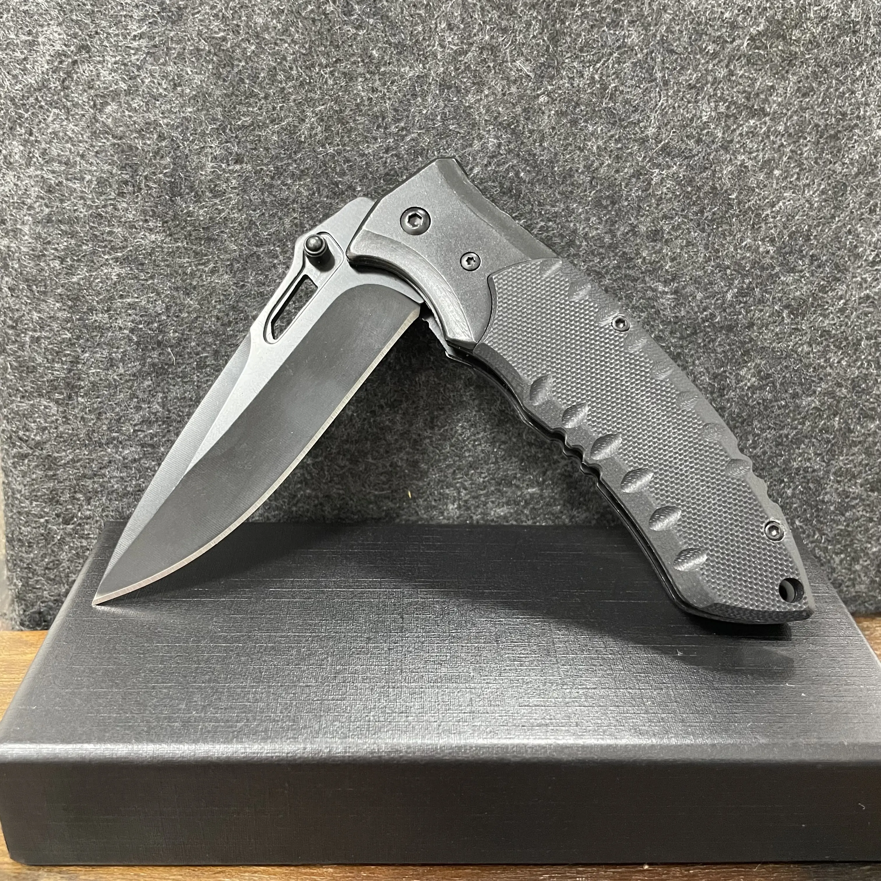 1pc Foldable Multifunctional Kitchen Knife with Textured Anti-Slip Handle, High-Quality Fruit Knife, Back Clip