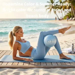 Summer Vitality Pilates Ball and Resistance Band Set, Lightweight Anti-Explosion Small Yoga Exercise Ball for Core Training, Yoga and Stretch Kit