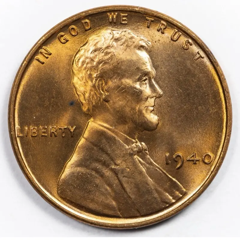 1940 Wheat Penny in Brilliant Uncirculated Red Condition