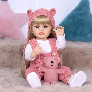 KEIUMI 22-Inch Full Body Silicone Realistic Baby Doll, Gorgeous Reborn Baby Girl Doll with Long Golden Hair, Princess Style, Birthday & Christmas Gift for Girls 3+, Gorgeous Doll, Realistic Baby Dolls summerwins
