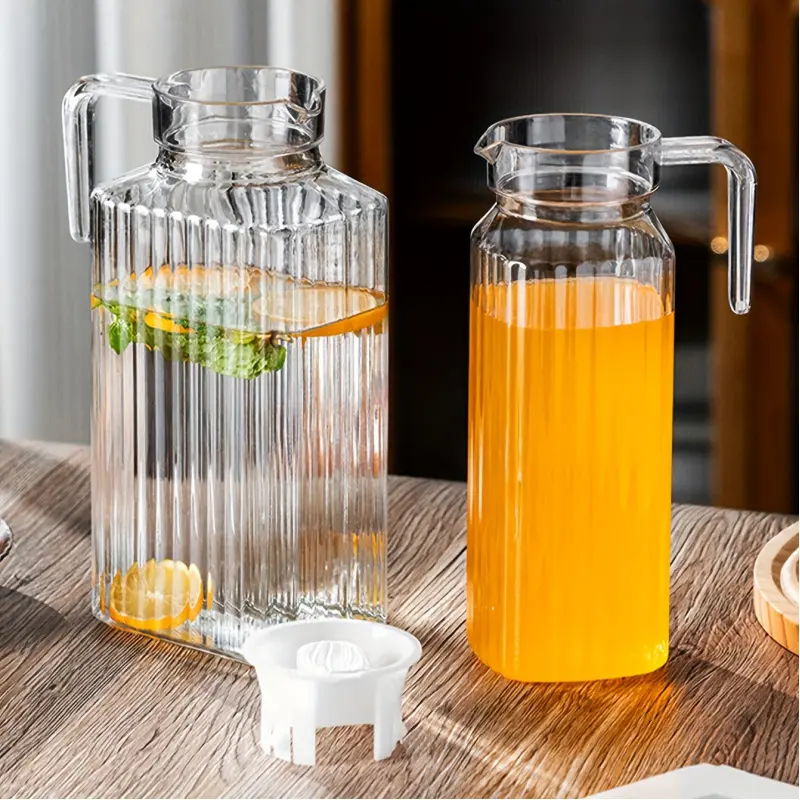 Multifunctional Heat Resistant Water Pitcher Durable Easy Pour Design for Kitchen and Dining Clear Water Jug