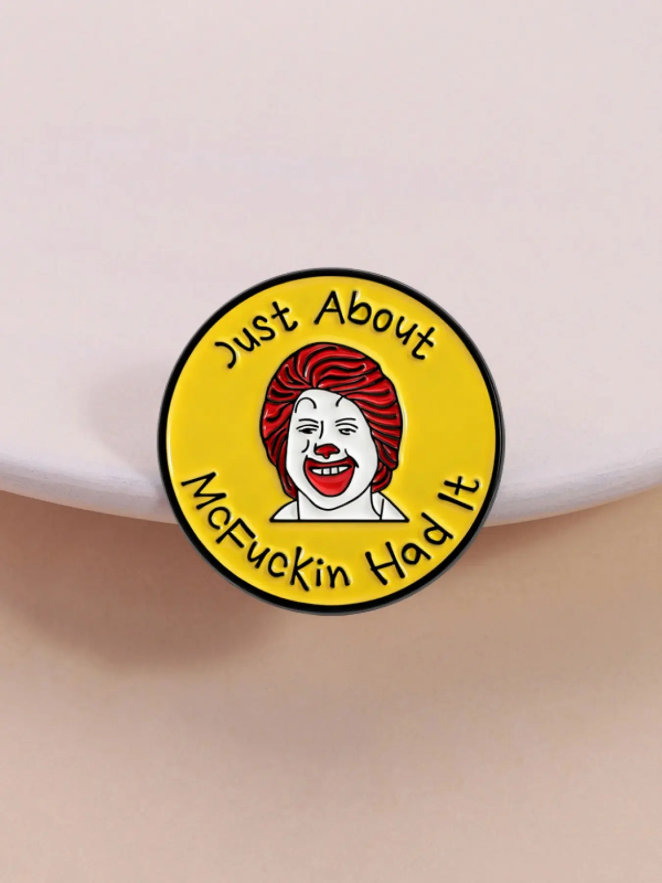 Funny Cartoon Character Enamel Pin, Humorous Expression Lapel Badge, Unique Clown Design Brooch for Clothes & Backpacks, Fashion Accessory, Lapel Pins
