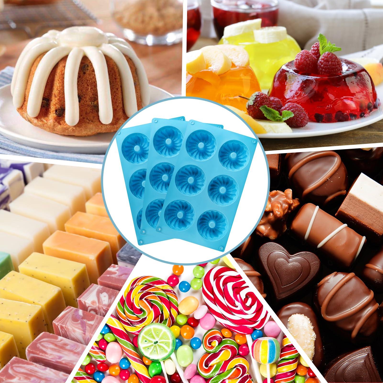 6-Cavity Mini Fluted Silicone Pan (3 pcs), Easy-Release Small Baking Mold, Food-Grade Mini Molds for Chocoflan and Baking Essentials 6-Cavity Mini Fluted Silicone Pan (3 pcs), Easy-Release Small Baking Mold, Food-Grade Mini Molds for Chocoflan and Baking Essentials