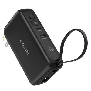 GEARit 3-in-1 65W GaN Charger, 10000mAh Power Bank with Built-in USB-C Cable GEARit 3-in-1 65W GaN Charger, 10000mAh Power Bank with Built-in USB-C Cable