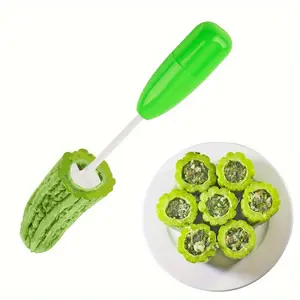 5pcs, Vegetable Corer, Fruit Corer, Multifunctional Fruit Core Digger, Creative Vegetable Hole Digger, Vegetable Core Removing, Fruit Core Remover with 4 Replaceable Spiral Cutter Heads, Kitchen Stuff, Kitchen Gadgets, Kitchenware