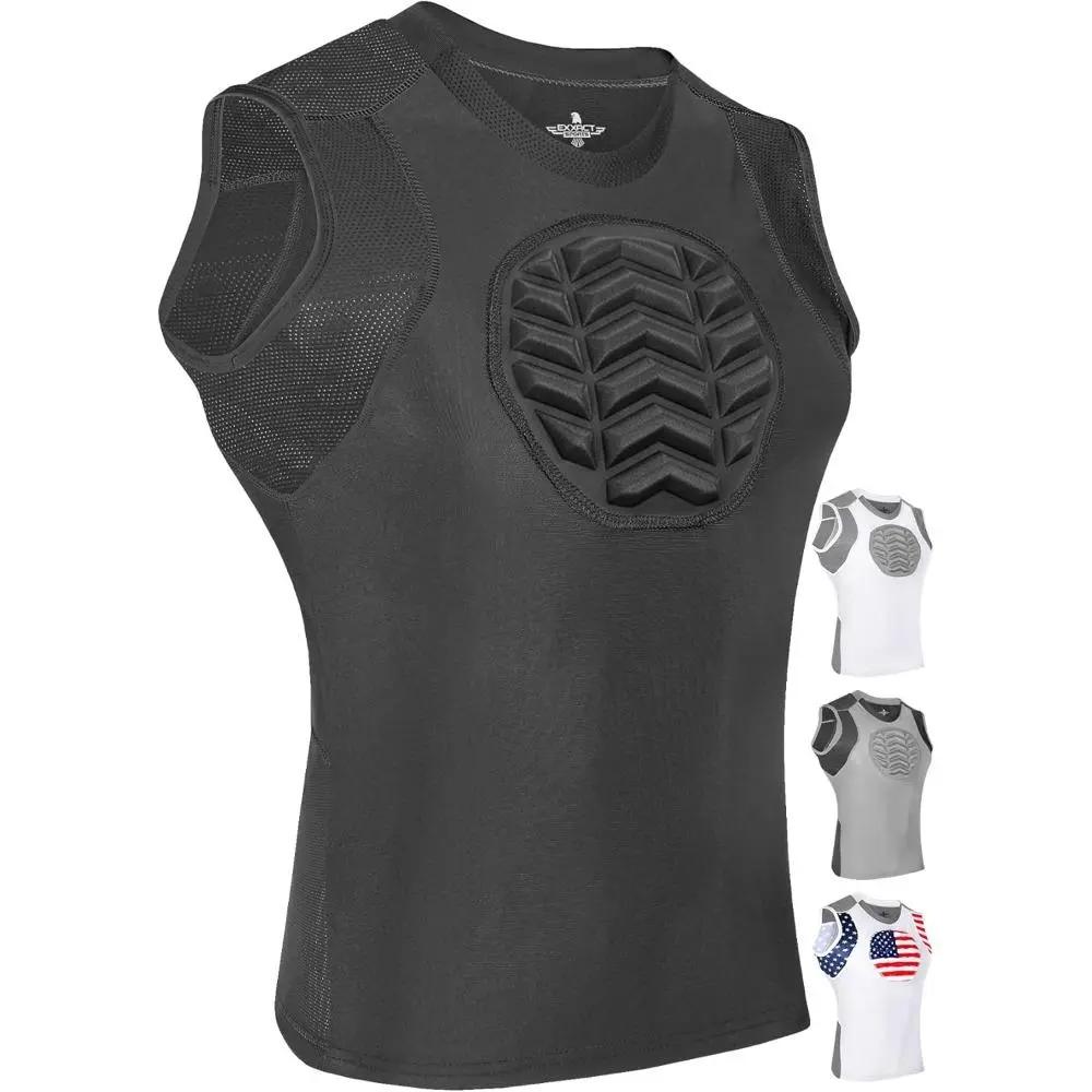 Youth Chest Protector Shirt, Sleeveless Compression Top in a High Stretch Polyester Mix with Advanced Impact Protection, Designed to Protect Vital Chest Areas for Baseball & Softball, Parents