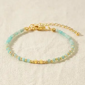 Tiny beaded Crystal bracelet dainty natural gemstone bracelet | dainty anklet | gift for friends | friendship bracelet | beaded bracelet | yoga bracelet | healing crystal | spiritual protection