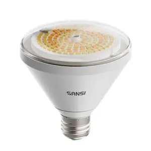 SANSI 24W Equivalent to 250W LED Grow Light Bulb, 3000K+5000K+660nm+730nm Specialty Spectrum, with  LM301B Diodes，IP54 Waterproof Grow Light for Seeding and Growing of Indoor Plants, Flowers and Garden