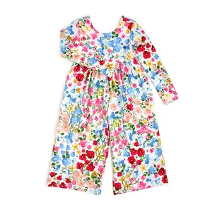 Kaylee WIDE LEG ROMPER in Luxurious Bamboo Viscose with Stretch for Play & Everyday Wear in Sizes 12m-8