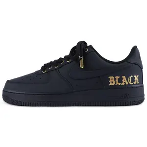 Nike Air Force 1 PU 07 Low-Top Sneakers for Men and Women – Matte Black Stealth Design with Durable Balanced Traction Verifiable, with credentials and supporting global authentication