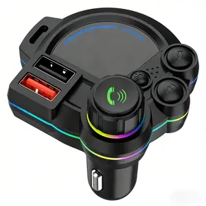 Bluetooth FM Transmitter for Car, Hands-Free Calling, QC3.0 & PD 20W Dual USB Fast Car Charger, Wireless Audio Music Player with Voltage Display, One-Key Answer for All Vehicles