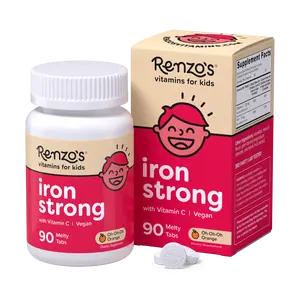 Renzo's Vitamins Iron Strong for Kids with Vitamin C - 90 Melty Tabs