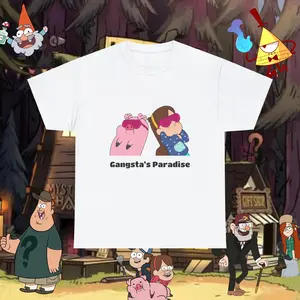 Cute Gravity Falls Mabel and Waddles Shirt, Funny Gangsta's Paradise Gravity Falls Unisex Shirt, Mabel Pines Tee, Gravity Falls Merch