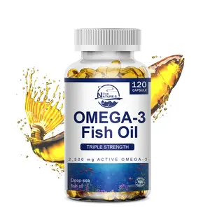 Triple Strength Omega 3 Fish Oil Capsule Dietary Supplement Best Essential Fatty Acids 1296mg EPA + 864mg DHA fishoil Supplements NON-GMO Gluten-Free