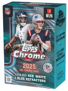 2025 Topps Chrome Blaster Box (Red White and Blue Refractors)