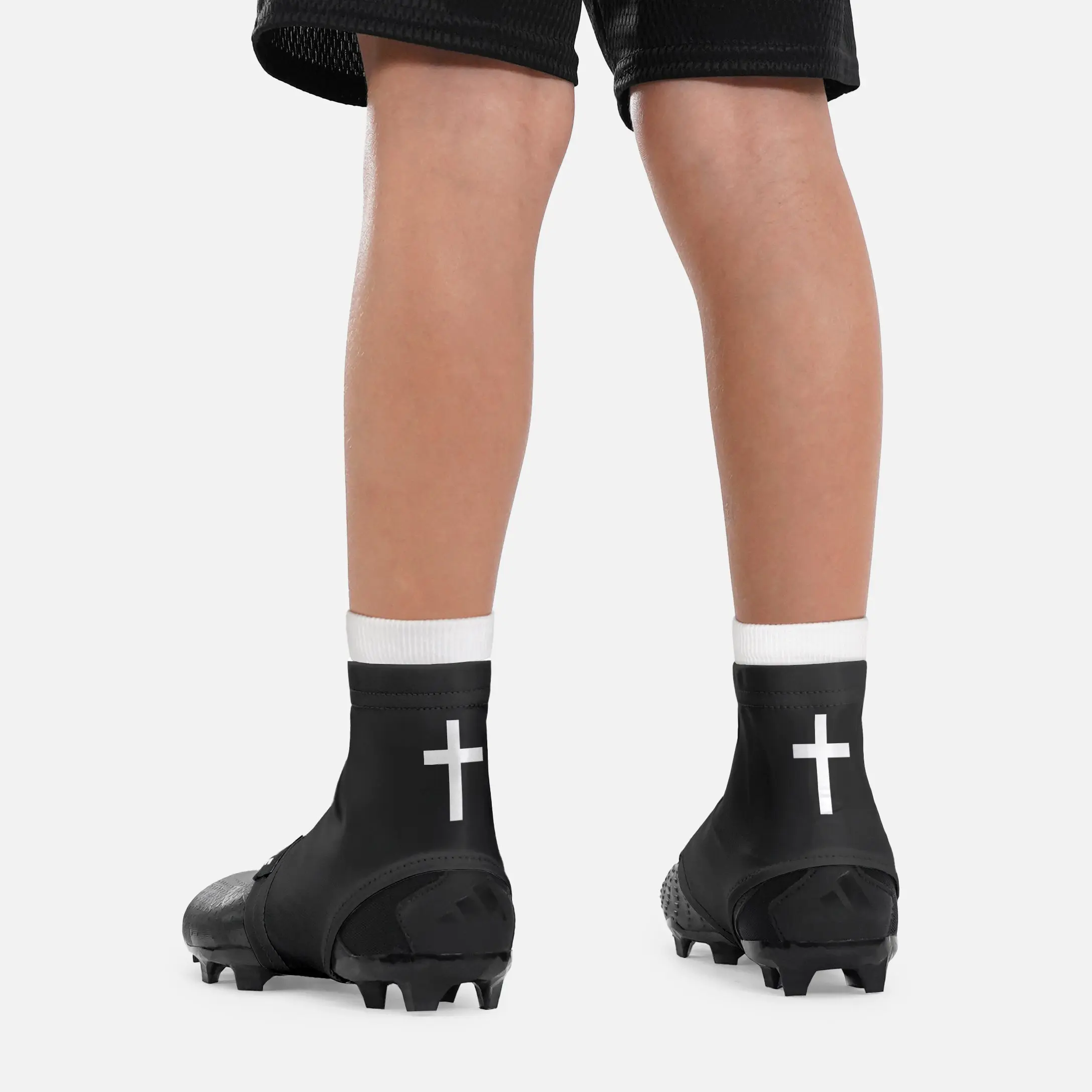 SLEEFS Faith Cross Kids Spats, Cleat Covers, Football Accessories for Rainy-Day Footwear Protection