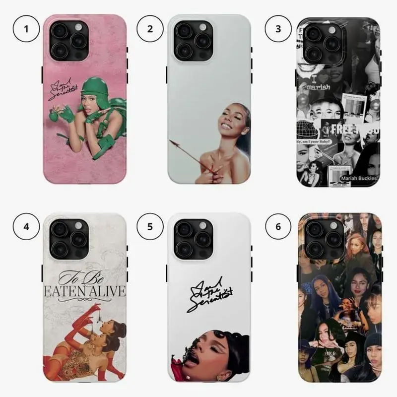 Concert Tour 2025 R&B Pop Music Singer Artist Fan Merch Mariah The Scientist Art Tough Phone Case. Chic Musical Vibes Aesthetic Rugged Shockproof Protective Cover For iPhone 17 Pro Max 16 Air 15 14 13 12 11.
