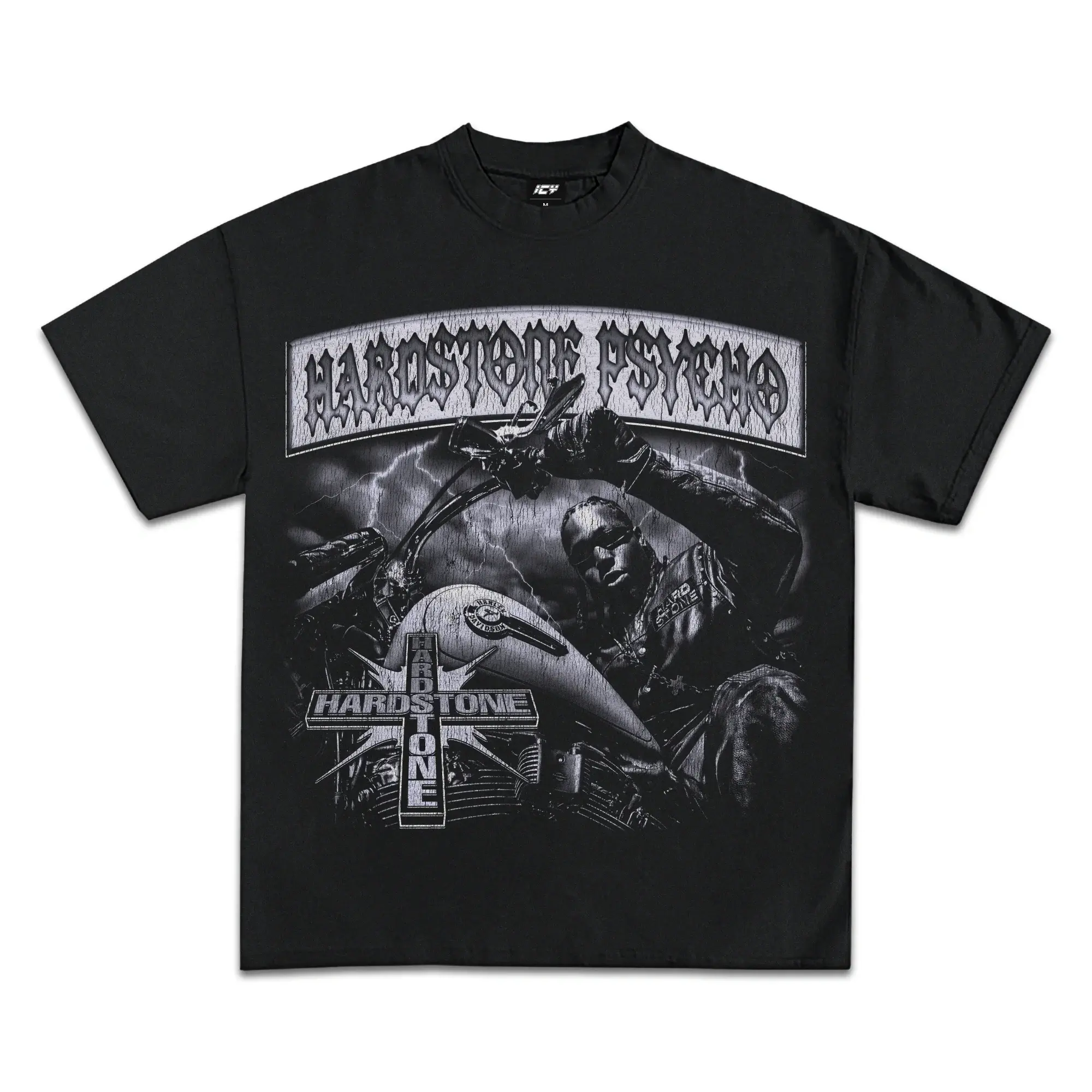 Hardstone Psycho Graphic T-Shirt, Crewneck Cotton Made In USA.