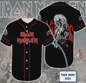 Hot Personalized Iron-Maiden Baseball Tee Jersey Shirt