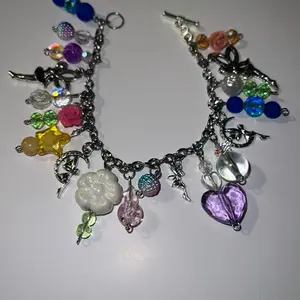 **RECREATION** Fairy Charm Bracelet Sterling Silver Charms, Sterling Silver Chain