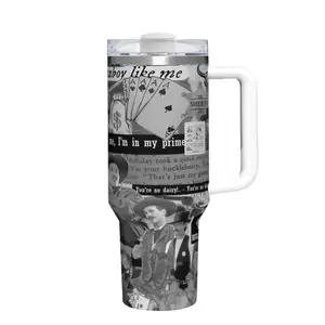 Doc Holliday Tumbler Val Kilmer Tombstone Tribute for Movie Buffs & Western Fans Customized Chivas Soccer Funny Sarcastic Oral Solution Gradient Stainless Steel Water Bottle Set cecily bauchmann water bottles doggie Digital Egg of Glass L flask bottle