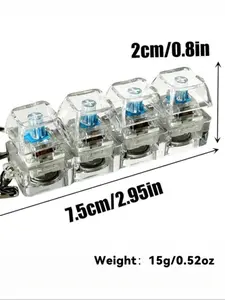 Stress-relieving toy mechanical keyboard, crystal keycaps with LED lights, transparent design, Stress Relief Fidget keyboard keychain#Fashionweek#Fallfreshness#test