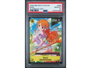 2026 One Piece Starter Deck St29-Egghead Alternate Art Nami #008 PSA 10