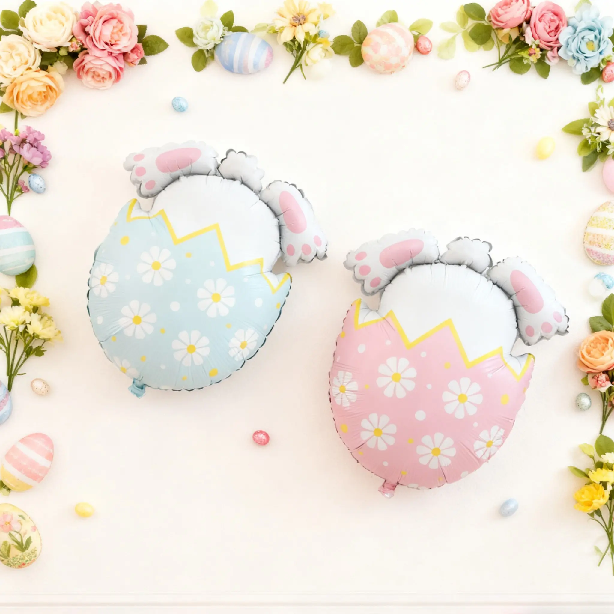 Easter Bunny Aluminum Foil Balloons, Matte Eggshell Rabbit Shape, Party Decorations, Birthday Event Supplies, Festival Atmosphere Enhancer