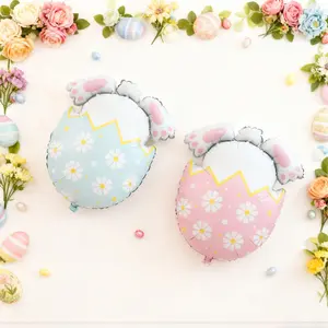 Easter Bunny Aluminum Foil Balloons, Matte Eggshell Rabbit Shape, Party Decorations, Birthday Event Supplies, Festival Atmosphere Enhancer