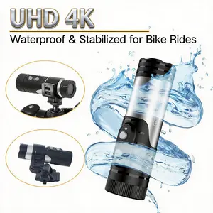 4K 1080P HD WiFi Sports Camera Flashlight Helmet Camera Anti-Shake Cycling Dedicated One-Click Photo Built-in WiFi Hotspot IP66 Waterproof Cycling Motorcycle Recorder