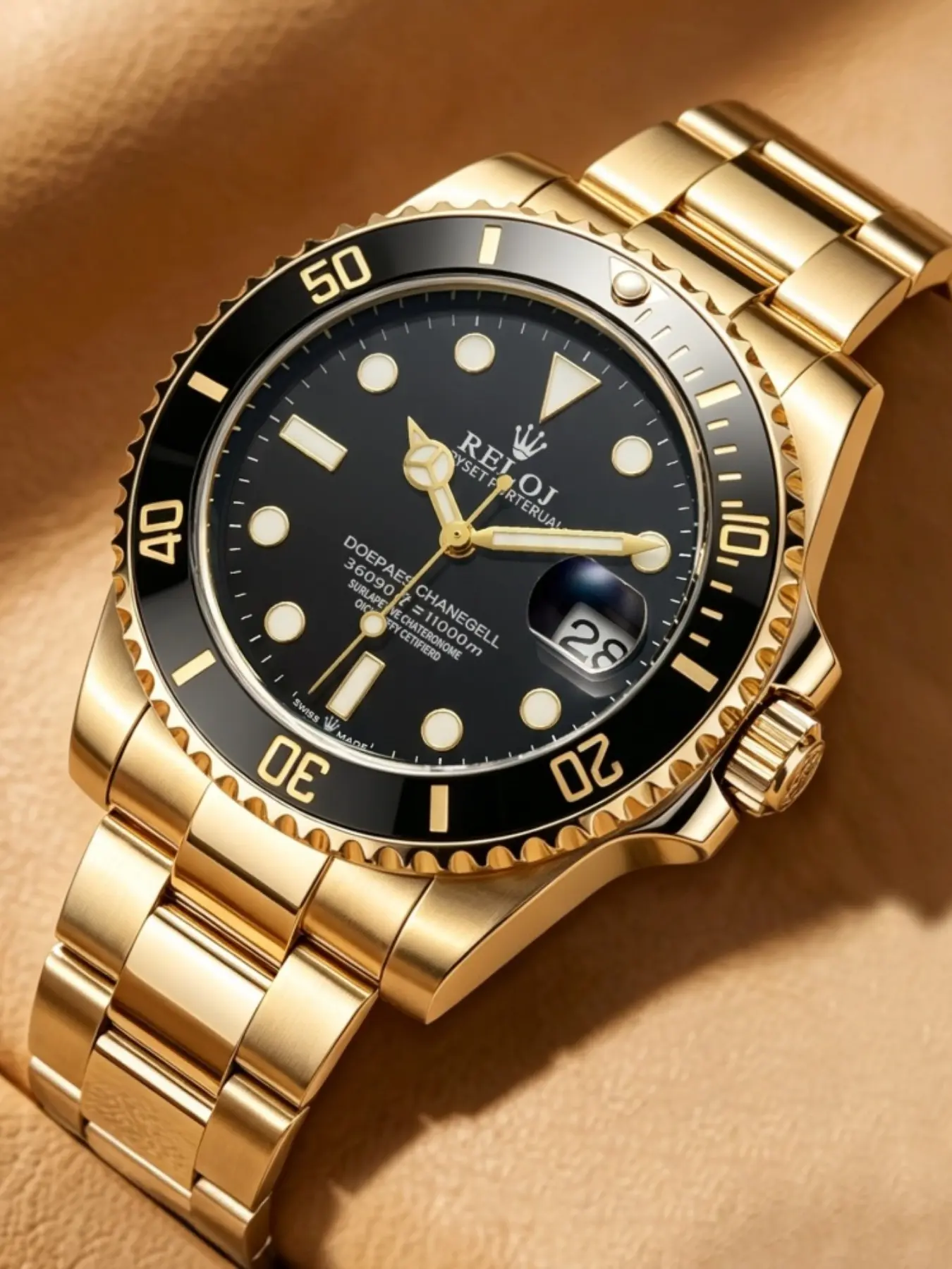 Explosive Submariner Series Green Water Ghost Men's Quartz Watch, Quartz analog wristwatch, Light luxury business waterproof steel strap watch, night light diving retro style, super suitable for daily commuting, dating, with high appearance and texture