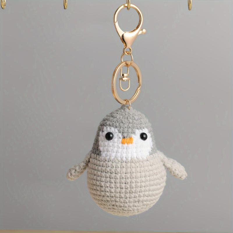 bag keychain 4 Pack Cute Penguin Keychain Charms - Hand- Fabric Penguin Decorations with Hanging Loops, Pink/Orange/Gray/Blue Penguins for Christmas, Thanksgiving Gifts, Home, Bags, Party Decor - No Electricity Needed, Penguin Gifts, Holida