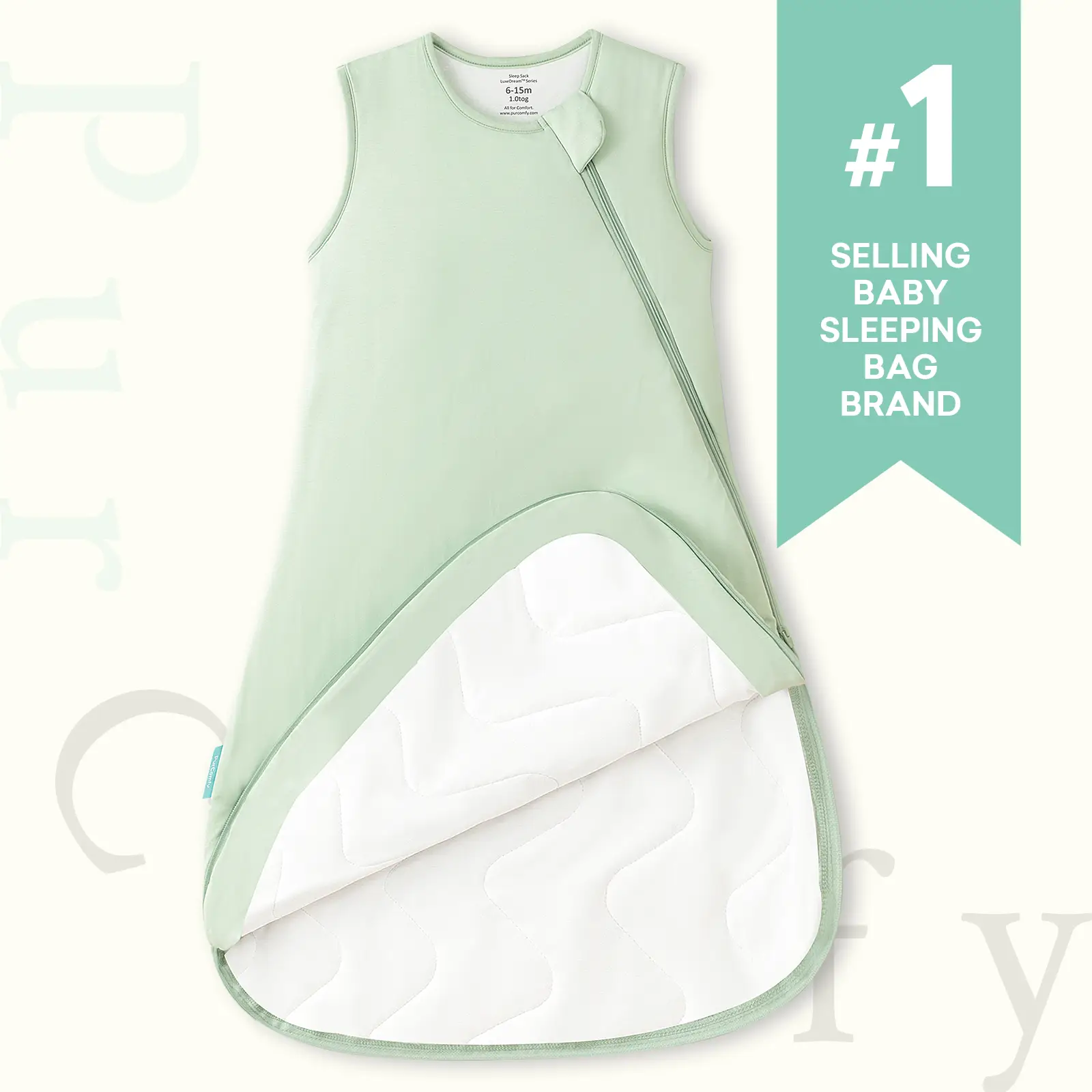 PurComfy Supersoft Toddler Sleep Sack 0.5/1.0/2.5 TOG, Premium Bamboo Viscose 2-Way Zipper for Cooling & Cozy Sleepwear for 15-48months, Unisex Infan