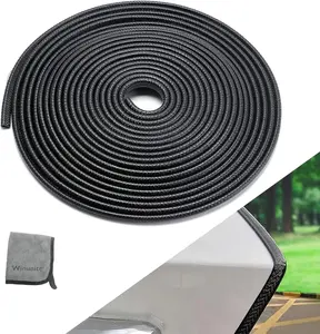 65.6ft (20m) Car Door Edge Guards Black – Rubber, No Glue, U-Shaped, Built-in Metal Clips, Fits Most Vehicles, Fade-Resistant, Scratch- and Chip-Resistant – Reduces Dings in Parking Lots