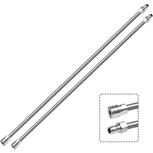 120 Inch(10ft)  Washer Extension Wand, Stainless Steel  Washer Wand Extender with 1/4" Ouick Connect Power Washer Lance, 2 Pack 60" Each Wand(4000 PSI)